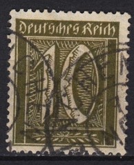 GERMANY REICH Mi.# 178 10pf WZ2 VERY FINE USED