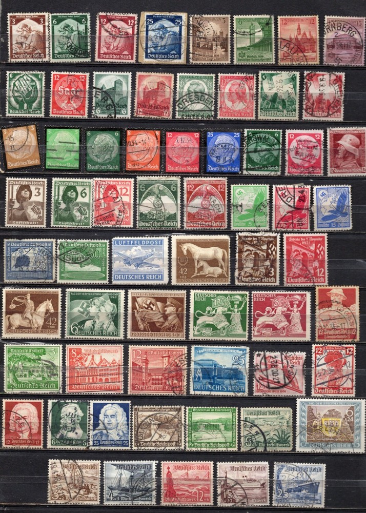 GERMANY. 1933-1944. COLLECTION BUILDER OF 217 ALL DIFFERENT STAMPS.
