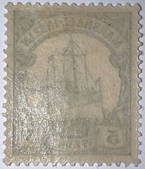 Travelstamps: 1901 GERMANY MARSHALL ISLANDS SC#14 Kaiser’s Yacht Mint UnWmk