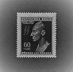 MNH Stamp Sc B20 Heydrich / Hitlers Hangman / 1943 Germany Occupation WWII