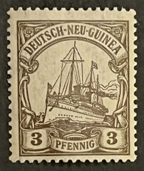 Travelstamps: GERMAN NEW GUINEA STAMPS Kaiser’s Yacht, 3 Pf MOGNH, WMK