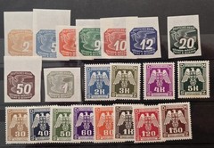 WWII Nazi German NSDAP Third Reich Swastika Eagle Czech occupied stamp set