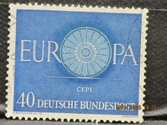 The listing:(1)1960 Deutsche CEPT Europa 40 Pf West German Postage Stamp-LH-HHH