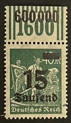 Travelstamps: 1923 Germany OP Stamp #279 -15 Tausend on 40m Farming Mint MOGLH