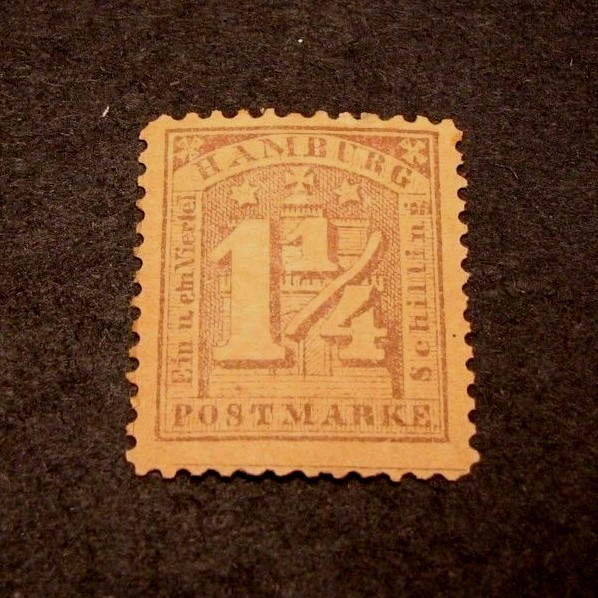 German Hamburg Scott# 22 Numeral on Arms 1864-65 MH C329