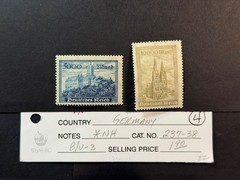 Germany # 237 – 238 MNH* 2024 Scott Catalogue Value $ 1.90