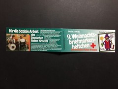GERMANY STAMP BOOKLET 1990 RED CROSS CHRISTMAS NOEL ROTES KREUZ RARE!! xa89