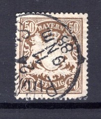 Bayern 59A Good Perforation A Used Stamped Example Image