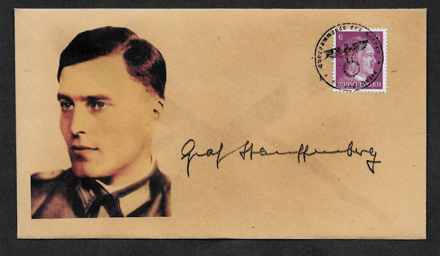 Von Stauffenberg Collector’s Envelope with genuine 1941 Postage Stamp *1129OP