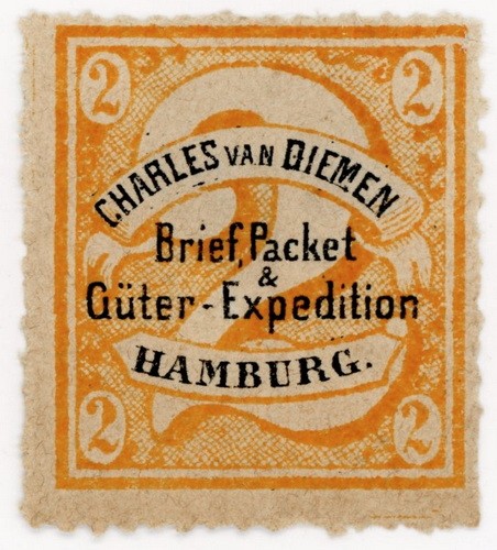 (I.B) Germany Local Post : Hamburg 2pf (Charles van Diemen)