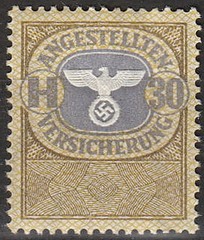 Stamp Germany Revenue WWII 3rd Reich Era Medical Employment Insurance Set MNG