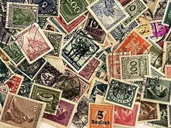 Nazi German HUGE stamp lot 500 pieces Authentic THIRD REICH WWII WW2 era stamps!