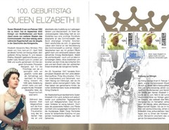 Germany 2026 Queen Elizabeth II’s 100th Birthday Publication w/Pair Berlin +MNH
