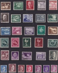 Lot-R Authentic Historical Stamps Germany WWII Horses Postal Service U F