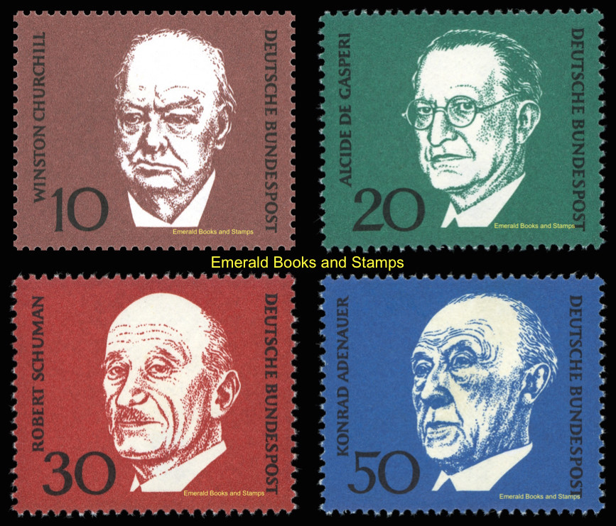 EBS Germany 1968 – Adenauer Commemoration – Churchill – Michel 554-557 – MNH**