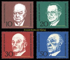 EBS Germany 1968 – Adenauer Commemoration – Churchill – Michel 554-557 – MNH**
