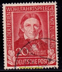 EBS Germany BRD 1949 – Friedrich Fröbel – Michel 119 – Used – cv $25 (u3