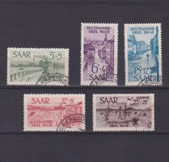 SAAR 1948, Mi# 255-259, CV €500, For ﬂood relief, Used