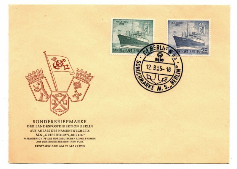 Germany Scott 9N113-9N114 BERLIN Unaddressed First Day Cover