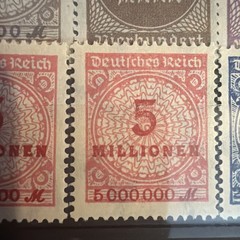 German 1923 Hyperinflation Stamp Collection – Surcharge & Definitives – MNH