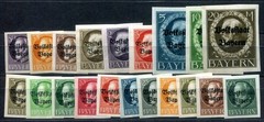 BAVARIA 1919 116-135IIB ** MNH FLAWLESS SET PEOPLE’S STATE unperforated (F7599