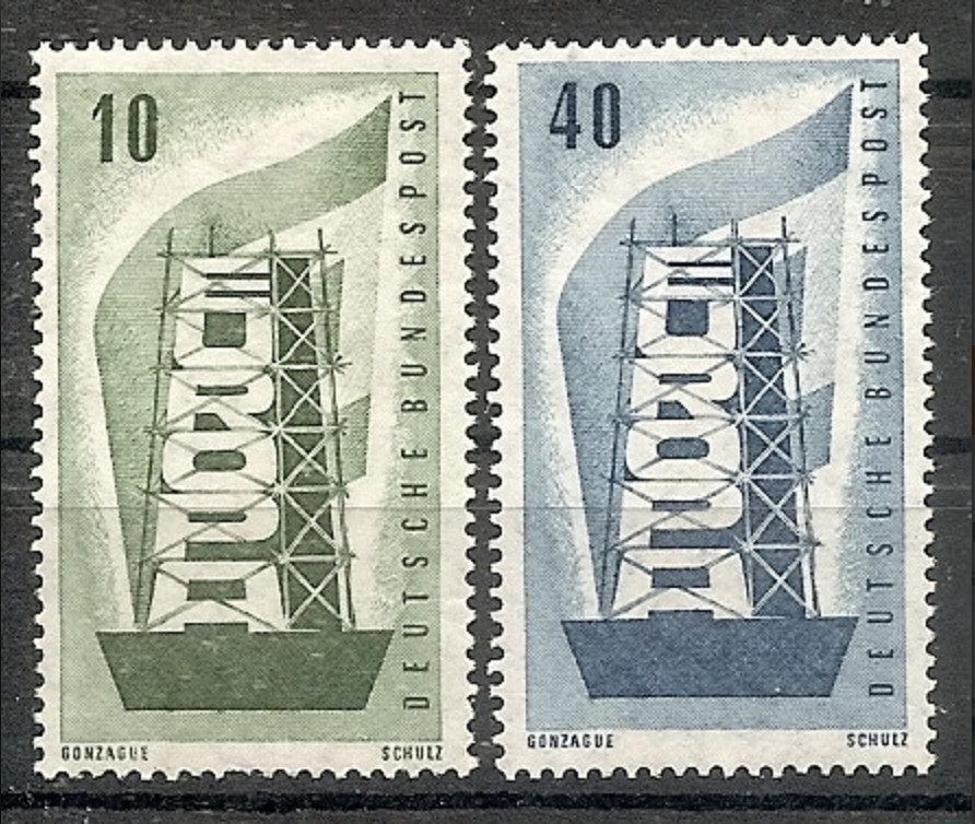 BRD FRG #Mi241-Mi242 MNH 1956 Europa CEPT Rebuilding [748-749]