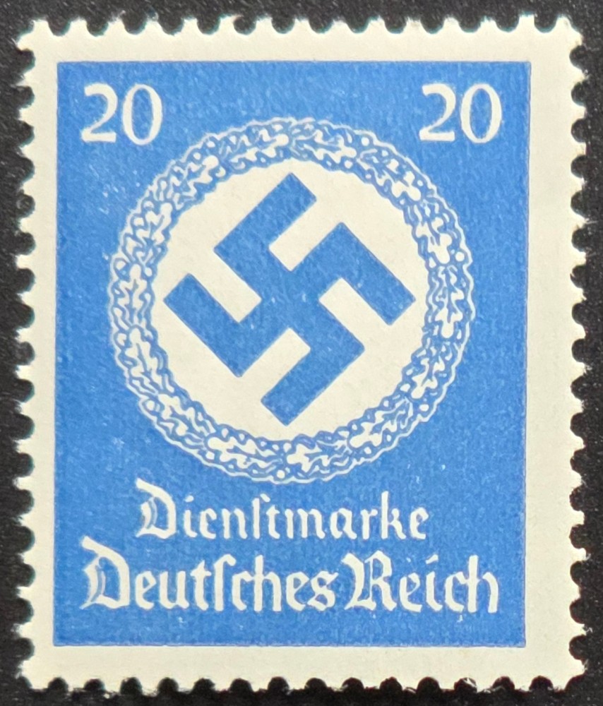 Germany Deutsches Reich 20 Pfennig Blue Official Service Stamp Mint Hinged