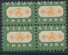 Stamp Germany Revenue Block WWII Fascism Pre 1933 War Storm Troopers SA Set MNG