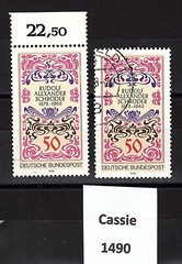 1978 Germany Fed Rep. SG ,1846, 1 mint,1 used, Cassie 1490.