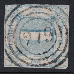 Thurn & Taxis SC# 10 Used / Very Shallow Small Thin / 279 Cancel – S25425