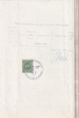 Lot Stamp Germany Poland Revenue WWII Court Document Fee 1941 U