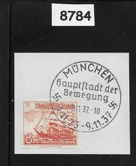 #8784 B111 Germany 1937 Winter Relief / Boats Ships Munich Germany cancel