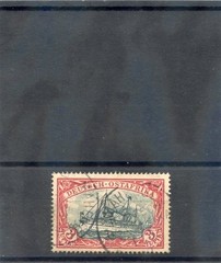 GERMAN EAST AFRICA Sc 21(MI 21b)VF USED 1900 3R RED & SLATE $350