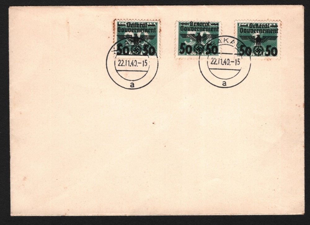 OPC 1940 Occupied Poland Krakau General Government N51 N54-5 47598