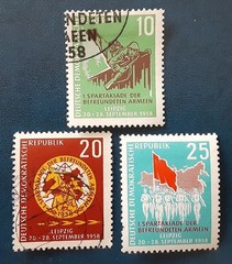DDR Germany 1958 CTO Note! Spartakiade Sports Mi 657-9 Scott 401-3 VF/XF 7476