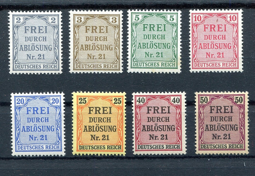 GERMANY REICH 1903 OFFICIAL SET FOR USE IN PRUSSIA SCOTT OL1-OL8 PERFECT MNH
