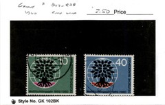 Germany, Postage Stamp, #807-808 Used, 1959 World Refuge (AI)