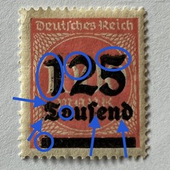 ERROR 1923 GERMANY STAMP #255 SIGNIFICANT PRINTING ERRORS AND DOUBLING $125,000