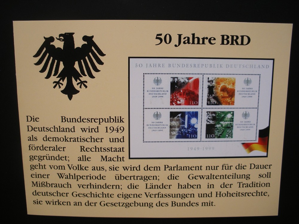 Germany 1990/2000- One Booklet, 1 SS, 1 Cover, 6 Stamps Mint + CTO