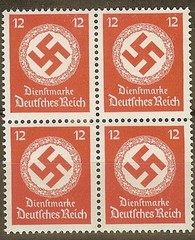 Stamp Germany Official Mi D138a Sc O98 Block 1934 WWII 3rd Reich Dienst MNH