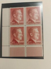Germany Third Reich 526-27 MNH Bottom Corner + Block Post Office Fresh Stamps
