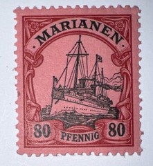 Travelstamps: GERMANY MARIANEN STAMPS Kaiser’s Yacht Mint OG H 80pf UNWMK