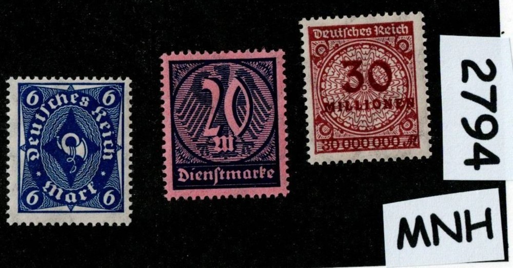 MNH stamps Pre 1930 German Republic Hyper Inflation stamps #2794