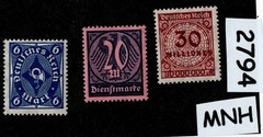 MNH stamps Pre 1930 German Republic Hyper Inflation stamps #2794