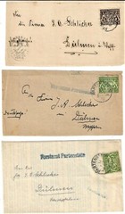 Germany. Lot of three postal items. Rare. GE7. (BDR/ENV)