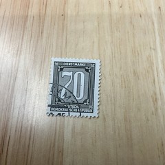 Germany DDR Dienstmarke 70 Used Back of Book Numerals Black Gray Stamp