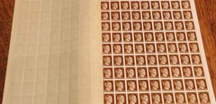 Lot of 1000 WWII Germany Hitler Stamps MNH – 10 Total Sheets 3 Pfennig