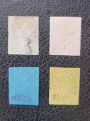 Saxony #9-12 Used, 1855 Issues, Scott Catalog Value $ 49.00 + #13 Faulty N/C