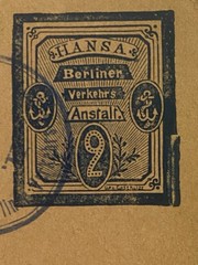 1886 GERMANY BERLIN LOCAL POST HANSA POSTAL CARD