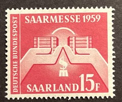 Travelstamps: 1959 Germany SAAR Stamps Mi 447 International Fair Mint OG H